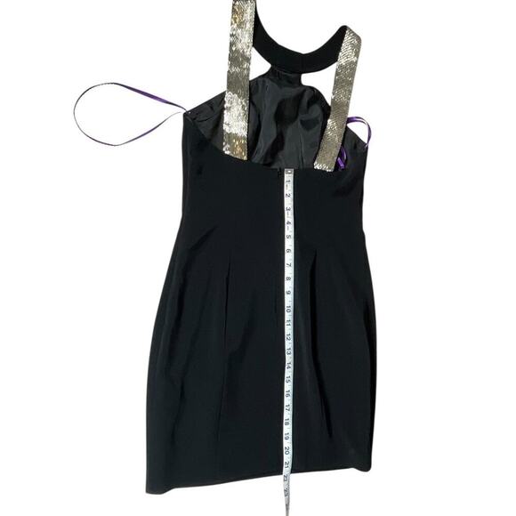 Vintage Niteline Della Roufogali Black Tie Formal Short Cocktail Dress Size 4 - Picture 8 of 13